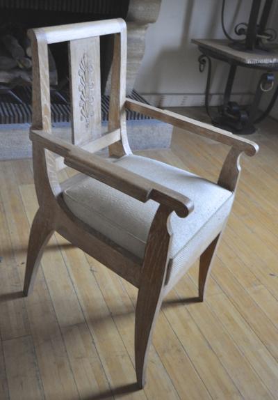 Andr Arbus Andre Arbus Set of 4 Cerused Oak Armchairs