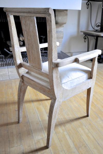 Andr Arbus Andre Arbus Set of 4 Cerused Oak Armchairs