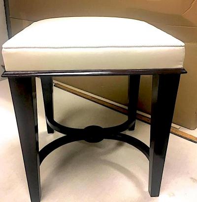 Andr Arbus Andre Arbus Superb Pair of Neoclassic Stool Newly Covered in Silk S