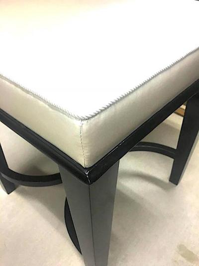 Andr Arbus Andre Arbus Superb Pair of Neoclassic Stool Newly Covered in Silk S