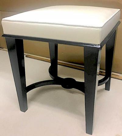 Andr Arbus Andre Arbus Superb Pair of Neoclassic Stool Newly Covered in Silk S