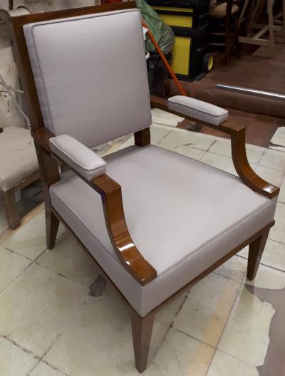 Andr Arbus Andre Arbus chic neo classic 40s pair of armchairs
