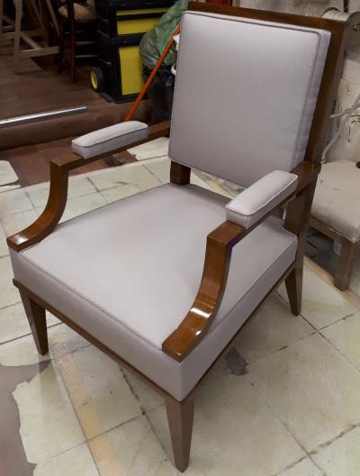 Andr Arbus Andre Arbus chic neo classic 40s pair of armchairs