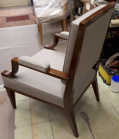 Andr Arbus Andre Arbus chic neo classic 40s pair of armchairs