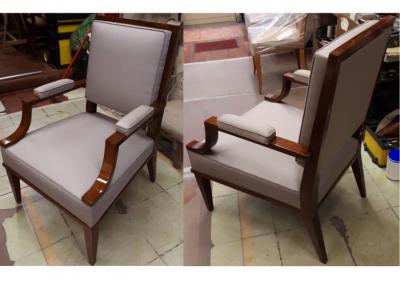 Andr Arbus Andre Arbus chic neo classic 40s pair of armchairs