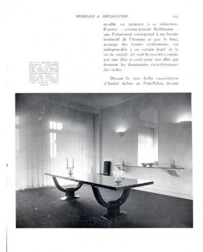 Andr Arbus Andre Arbus double harp based dining table