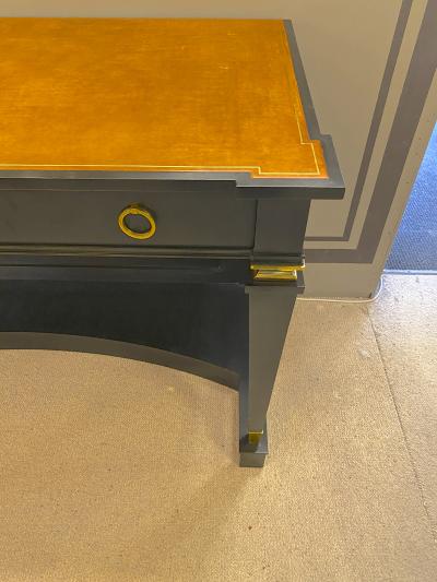 Andr Arbus Andre Arbus exceptional long blackened wood and gold bronze accent console