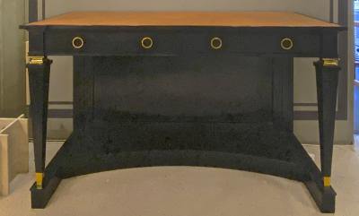 Andr Arbus Andre Arbus exceptional long blackened wood and gold bronze accent console