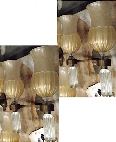 Andr Arbus Andre Arbus for Veronese pair of Murano glass coroso sconces