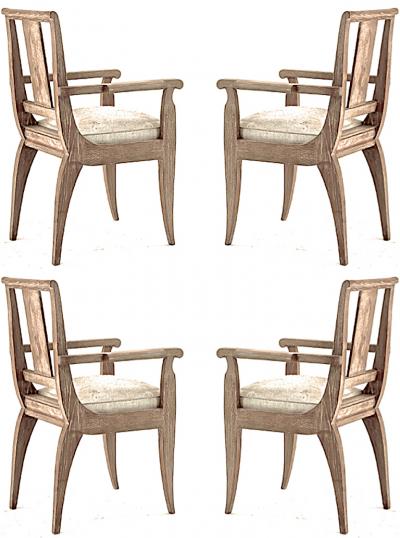 Andr Arbus Andre Arbus set of 4 dinning or playing card chairs