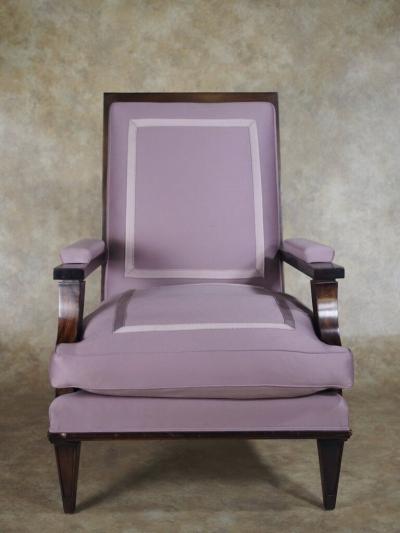 Andr Arbus Andre Arbus style pair of large scale armchairs