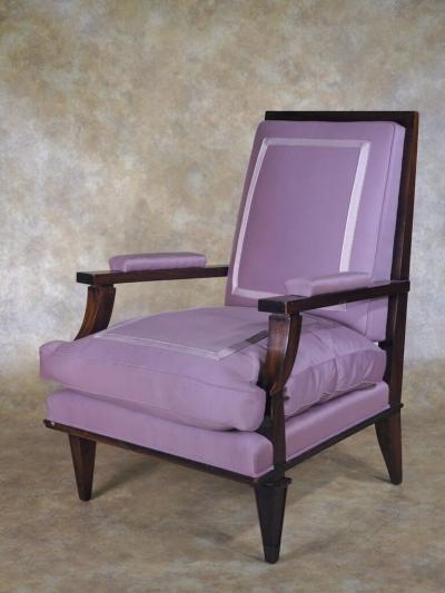 Andr Arbus Andre Arbus style pair of large scale armchairs