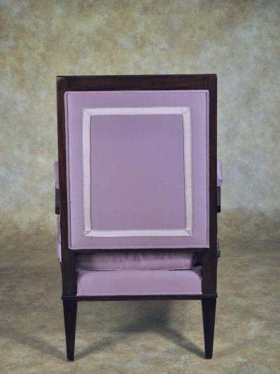 Andr Arbus Andre Arbus style pair of large scale armchairs