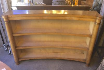 Andr Arbus Andre Arbus superb curved sycamore library with bronze accent