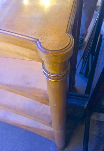 Andr Arbus Andre Arbus superb curved sycamore library with bronze accent