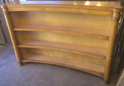 Andr Arbus Andre Arbus superb curved sycamore library with bronze accent