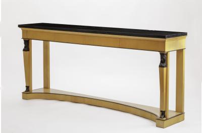 Andr Arbus Andre Arbus sycamore and patinated bronze 4 drawers neo classical console