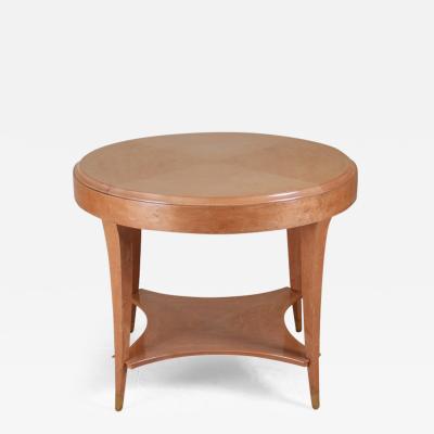 Andr Arbus Andre Arbus table in burled maple w bronze