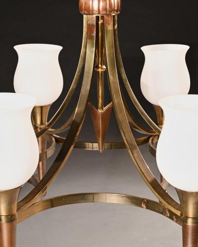 Andr Arbus FINE PAIR OF MAISON JANSEN MID CENTURY CHANDELIERS