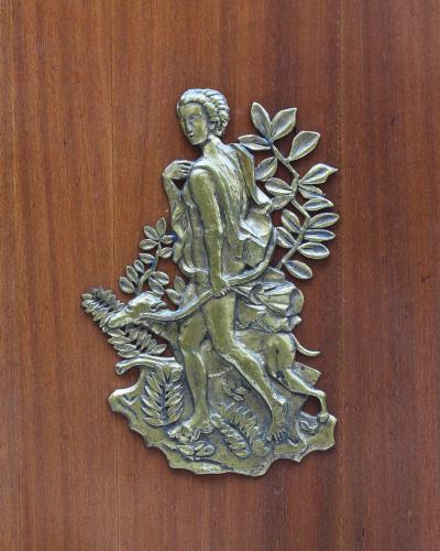 Andr Arbus Fine French 1950s Mahogany Armoire by Andre Arbus and Vadim Androusov