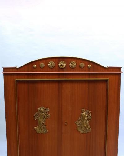 Andr Arbus Fine French 1950s Mahogany Armoire by Andre Arbus and Vadim Androusov