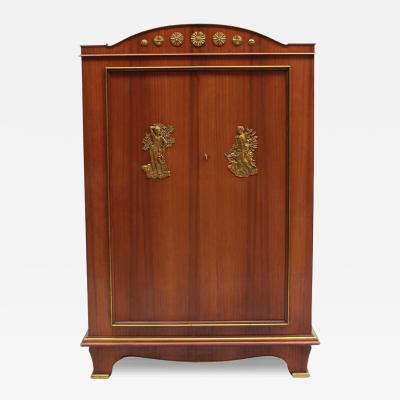Andr Arbus Fine French 1950s Mahogany Armoire by Andre Arbus and Vadim Androusov