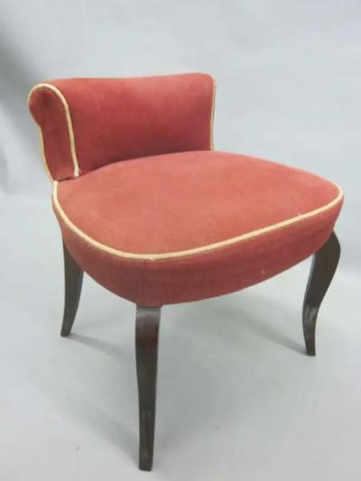 Andr Arbus French Art Deco Modern Neoclassical Vanity Chair Attributed Andr Arbus 1930