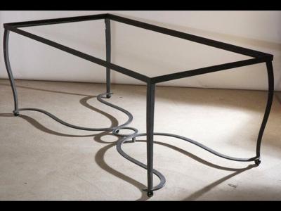 Andr Arbus French Forties hand forged iron dining table