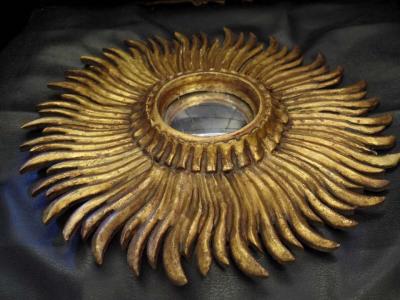 Andr Arbus French Modern Neoclassical Hand Carved Gilt Wood Sunburst Mirror Andre Arbus