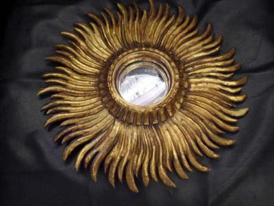 Andr Arbus French Modern Neoclassical Hand Carved Gilt Wood Sunburst Mirror Andre Arbus