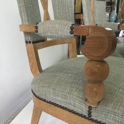 Andr Arbus French Oak Art Deco Pair of Armchairs Manner of Andr Arbus 