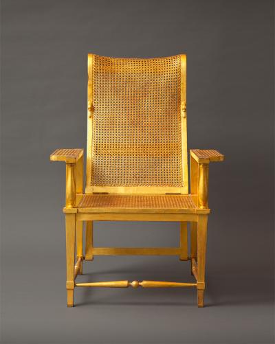 Andr Arbus Gilt Wood Armchair