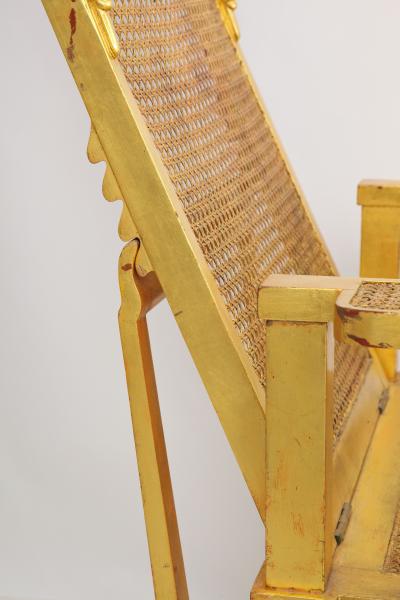 Andr Arbus Gilt Wood Armchair