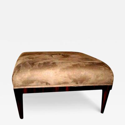 Andr Arbus Large French Art Deco Jules Leleu Inspired Square Ottoman