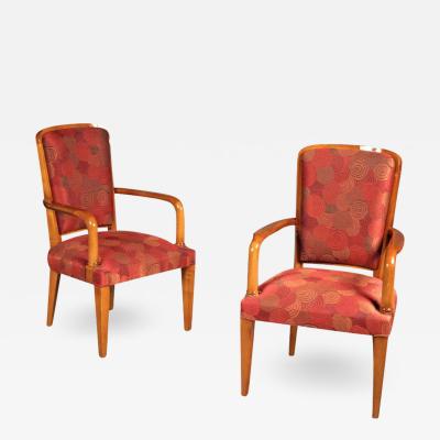 Andr Arbus Mid Century Set of four Armchairs by Andr Arbus 