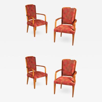 Andr Arbus Mid Century Set of four Armchairs by Andr Arbus 
