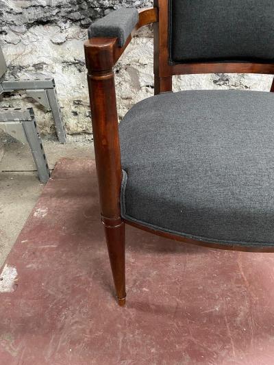 Andr Arbus OFFICE CHAIR IN CHERRY WOOD ART DECO PERIOD BY ANDR ARBUS