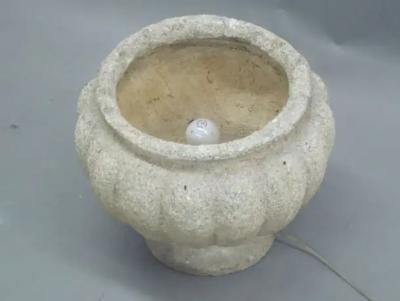 Andr Arbus Pair French Mid Century Modern Craftsman Stone Table Lamps style Andre Arbus