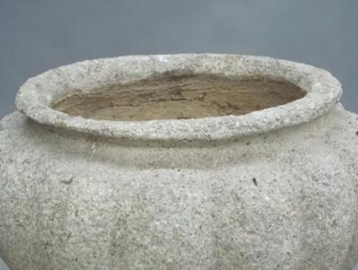 Andr Arbus Pair French Mid Century Modern Craftsman Stone Table Lamps style Andre Arbus