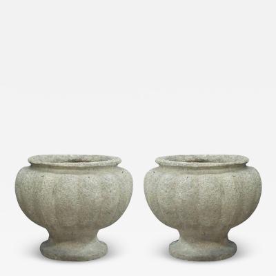 Andr Arbus Pair French Mid Century Modern Craftsman Stone Table Lamps style Andre Arbus