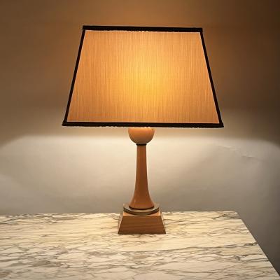 Andr Arbus Pair of Chic Sycamore and Gilt Bronze Art D co Lamps in the Style of Andr Arbus