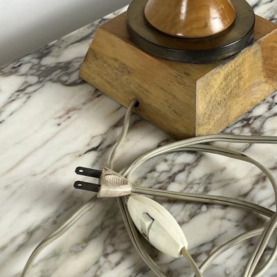Andr Arbus Pair of Chic Sycamore and Gilt Bronze Art D co Lamps in the Style of Andr Arbus