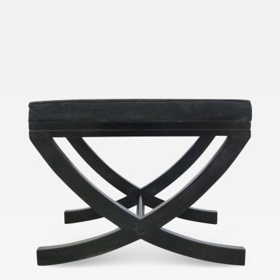 Andr Arbus Pair of French Modern Neoclassical Ebonized Wood Benches Stools Andr Arbus