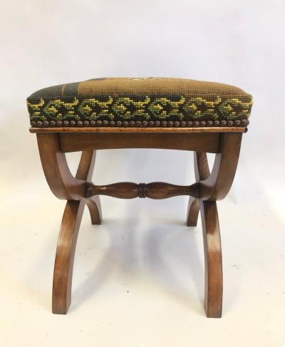 Andr Arbus Pair of French Modern Neoclassical Stools Benches Attributed to Andre Arbus