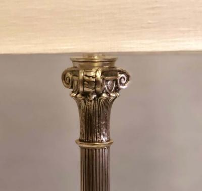 Andr Arbus Pair of Modern Neoclassical Silver Floor Lamps Attributed to Andre Arbus 1935