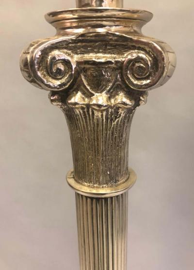 Andr Arbus Pair of Modern Neoclassical Silver Floor Lamps Attributed to Andre Arbus 1935
