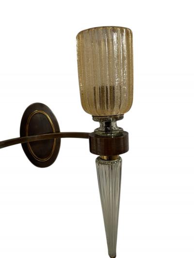 Andr Arbus Pair of Murano glass sconces By Veron se for Andr Arbus