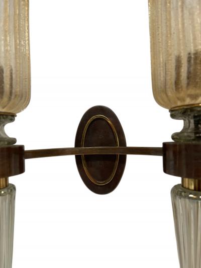 Andr Arbus Pair of Murano glass sconces By Veron se for Andr Arbus