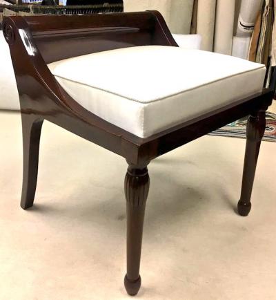 Andr Arbus Pair of Neoclassic refined Solid Rosewood Stool in the Style of Andre Arbus