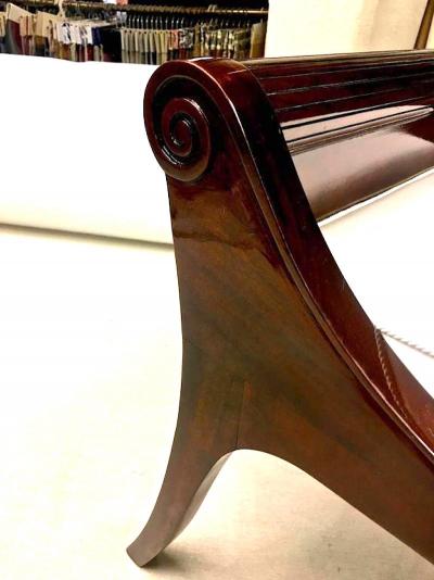 Andr Arbus Pair of Neoclassic refined Solid Rosewood Stool in the Style of Andre Arbus